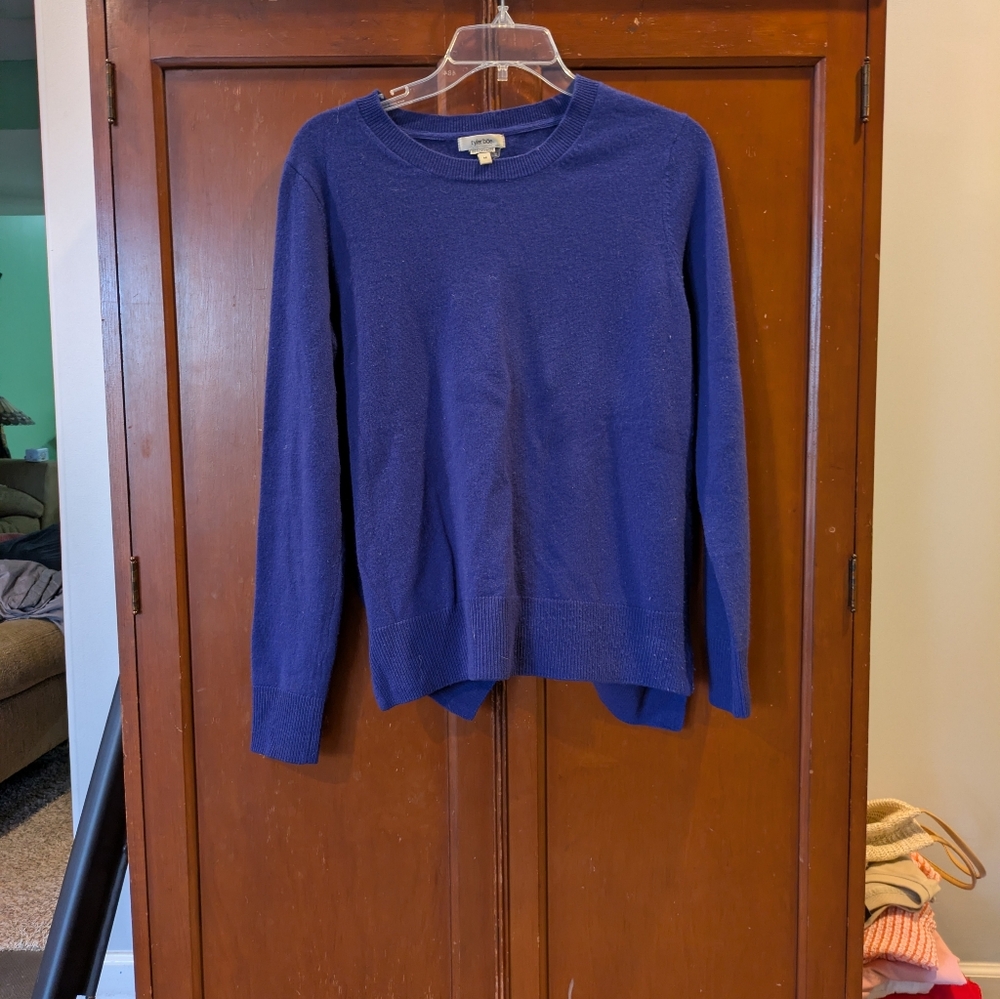 Tyler Boe 100% Cashmere Purple Blue Crewneck Sweater